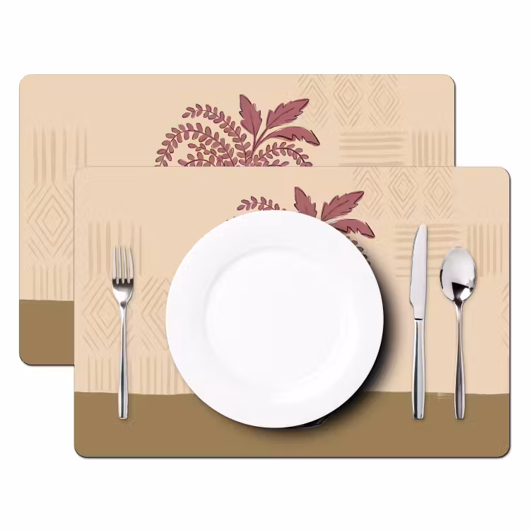 Vaas - Geruit - Planten - Modern - Paars Placemat vinyl groot -zzsfeer2_Kitchenyeah-website