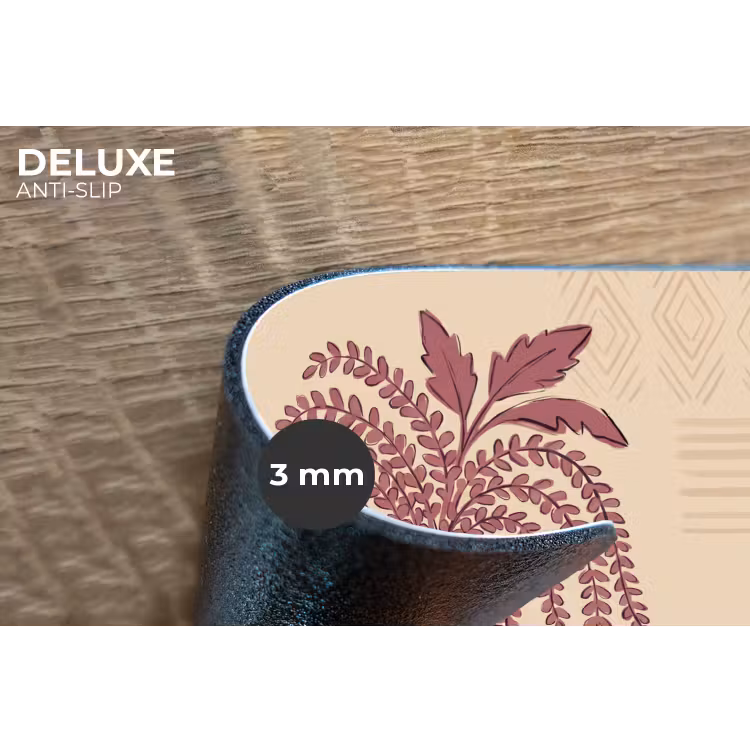 Vaas - Geruit - Planten - Modern - Paars Placemat vinyl groot -closeup