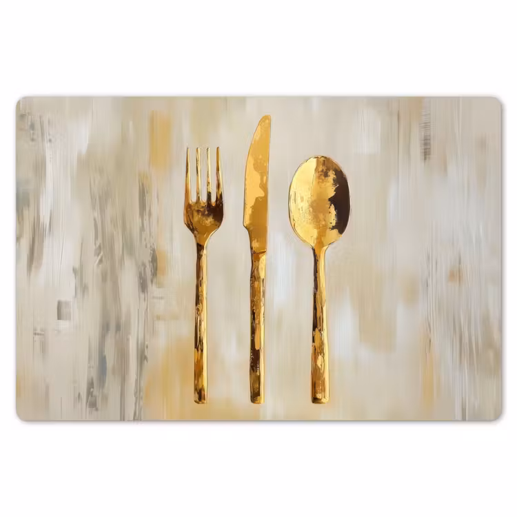 Verf - Goud - Bestek Placemat vinyl groot -zzsfeer1_Kitchenyeah-website