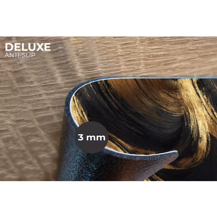 Verfstreken - Abstract - Goud - Zwart Placemat vinyl groot 368 -closeup