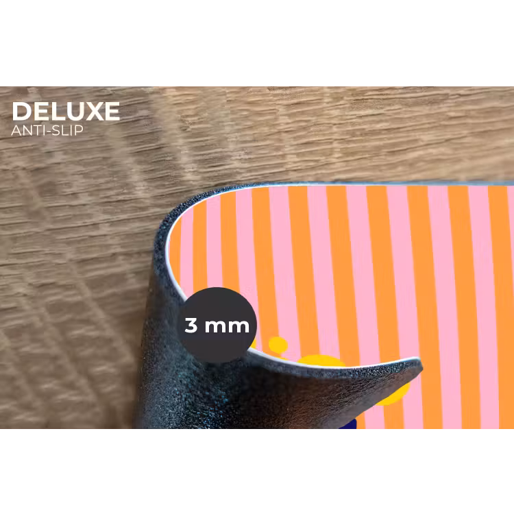 Verticaal - Strepen - Oranje - Ciao bella Placemat vinyl groot -closeup
