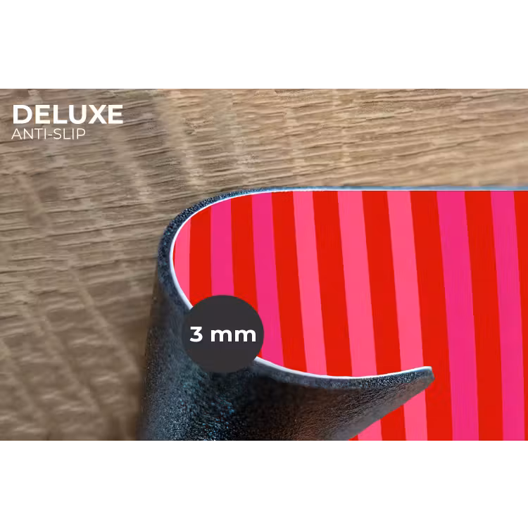 Verticaal - Strepen - Roze Placemat vinyl groot 368 -closeup