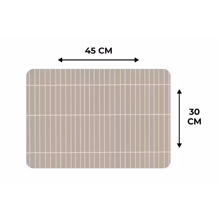 Verticaal - Wandtegel - Licht Beige Placemat vinyl groot 368 -specs