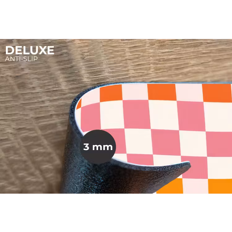 Vierkant - Patroon - Oranje Placemat vinyl groot 368 -closeup