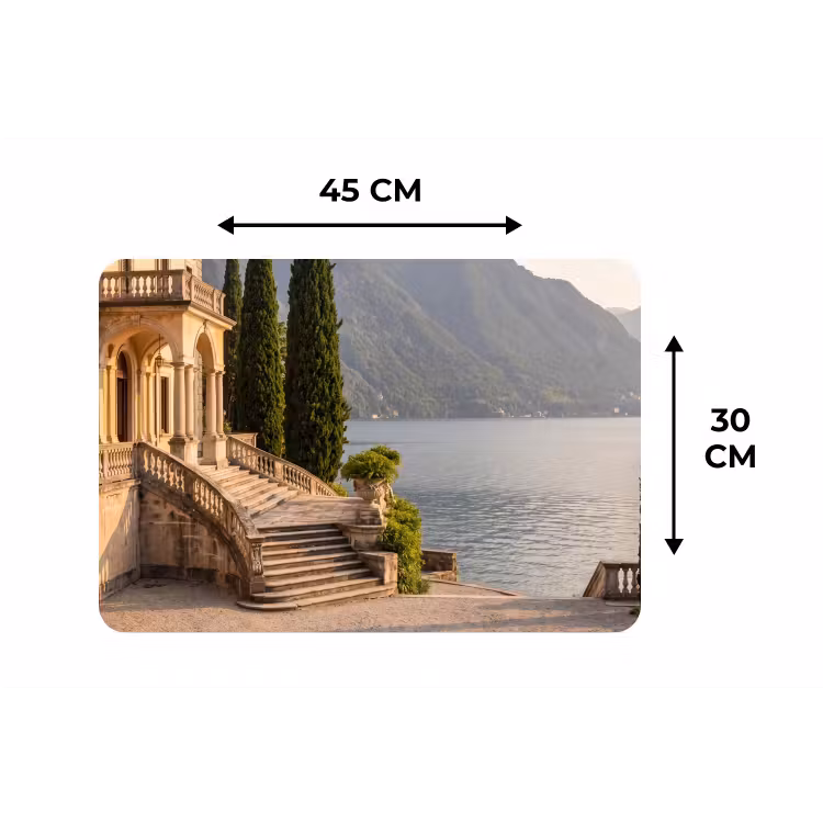 Placemat - 6 stuks - Villa - water -trappen - Villa - water -trappen Placemat vinyl groot