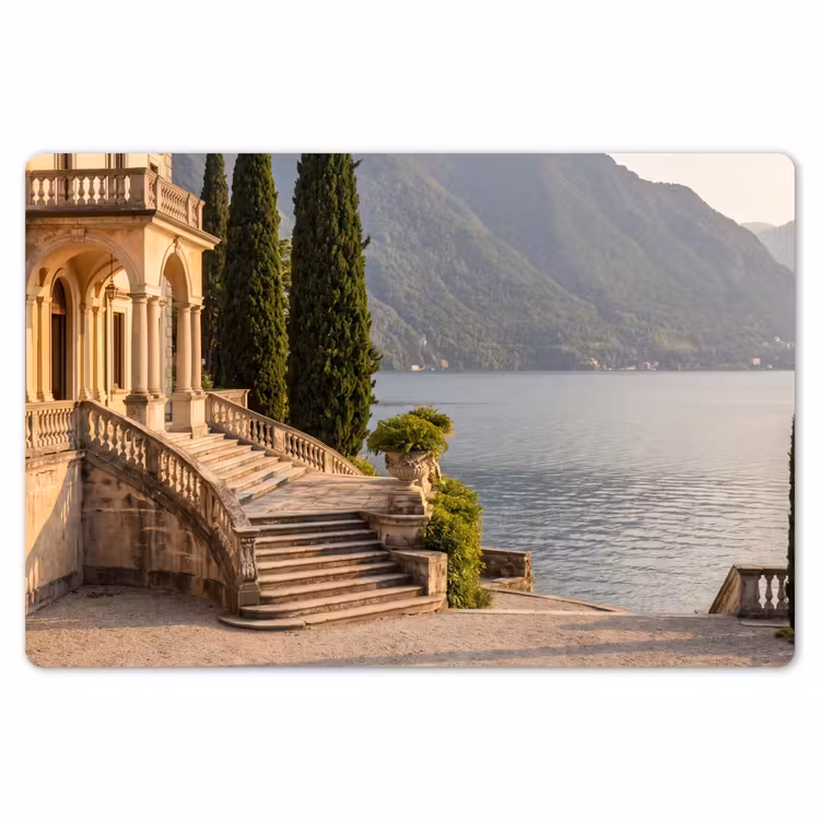 Placemat - 6 stuks - Villa - water -trappen - Villa - water -trappen Placemat vinyl groot