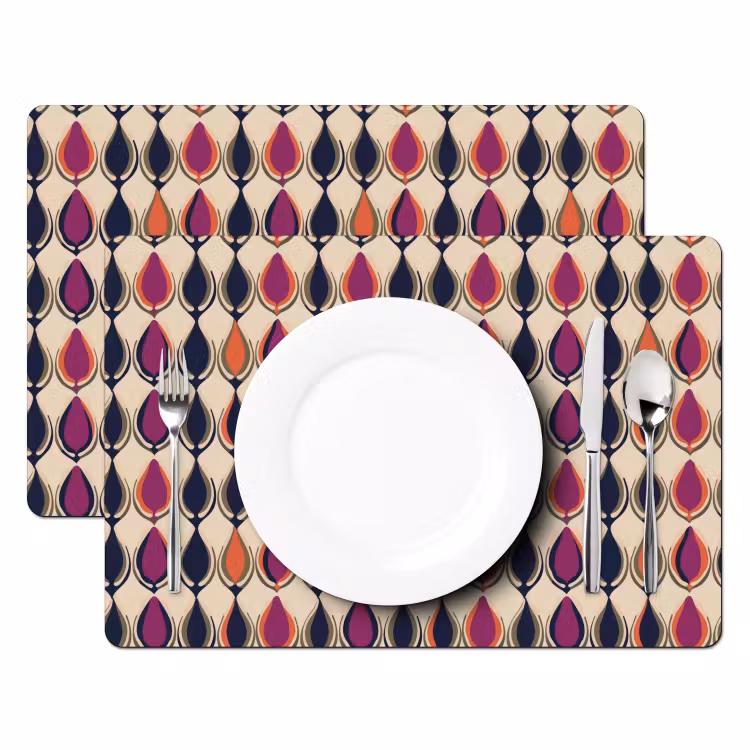 Vintage - Retro - Kleurrijk Placemat vinyl groot 368 -zzsfeer2_Kitchenyeah-website