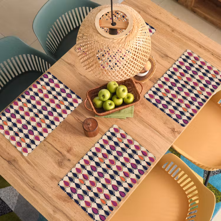 Vintage - Retro - Kleurrijk Placemat vinyl groot 368 -zzsfeer5_Kitchenyeah-website