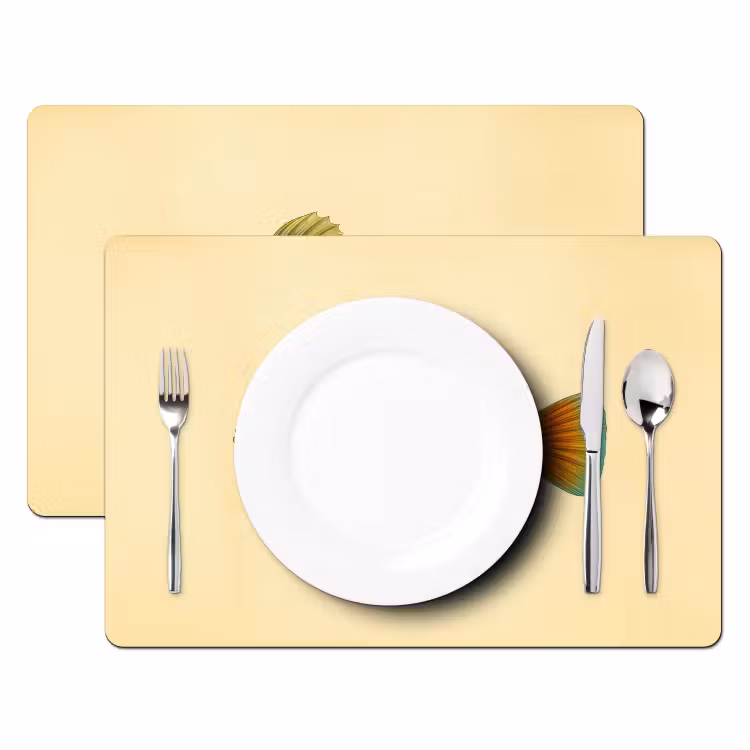 Vis - Blauw - Stippen - Schubben Placemat vinyl groot -zzsfeer2_Kitchenyeah-website