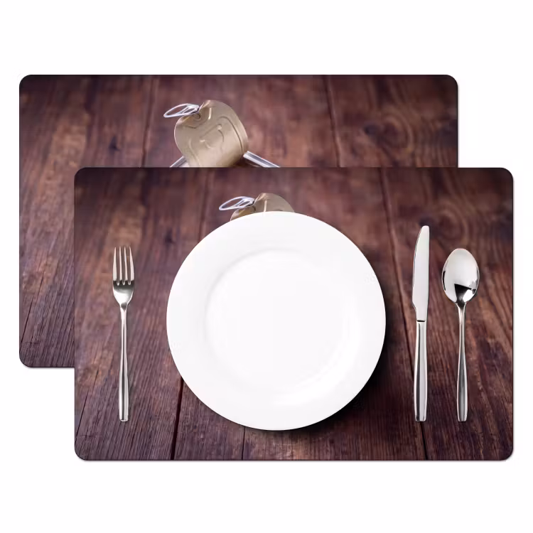 Placemat - 6 stuks - Vis - Blikjes - Keuken - Vis - Blikjes - Keuken Placemat vinyl groot