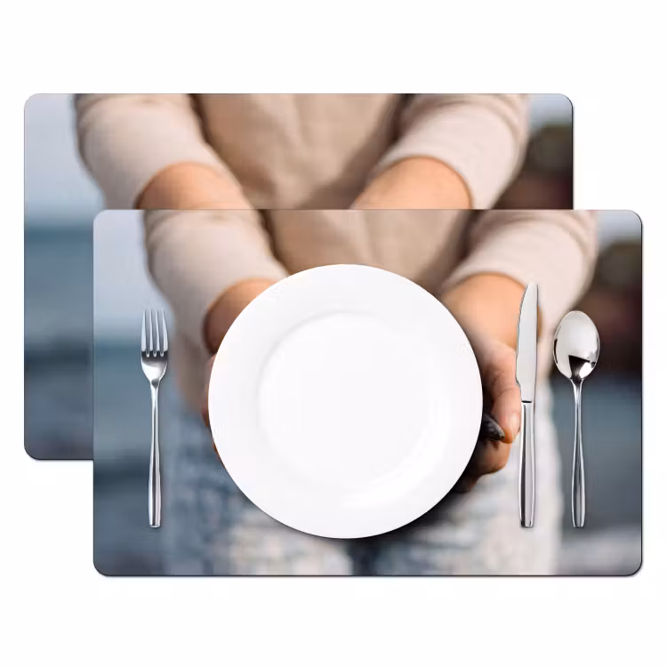 Placemat - 6 stuks - Vis - Handen - Natuur - Vis - Handen - Natuur Placemat vinyl groot
