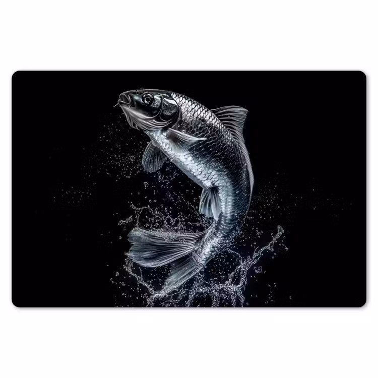 Vis - Koi - Zwart - Water Placemat vinyl groot -zzsfeer1_Kitchenyeah-website