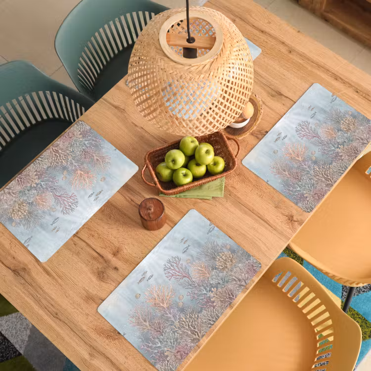 Vis - Koraal - Oceaan - Illustratie - Onderwater Placemat vinyl groot -zzsfeer5_Kitchenyeah-website