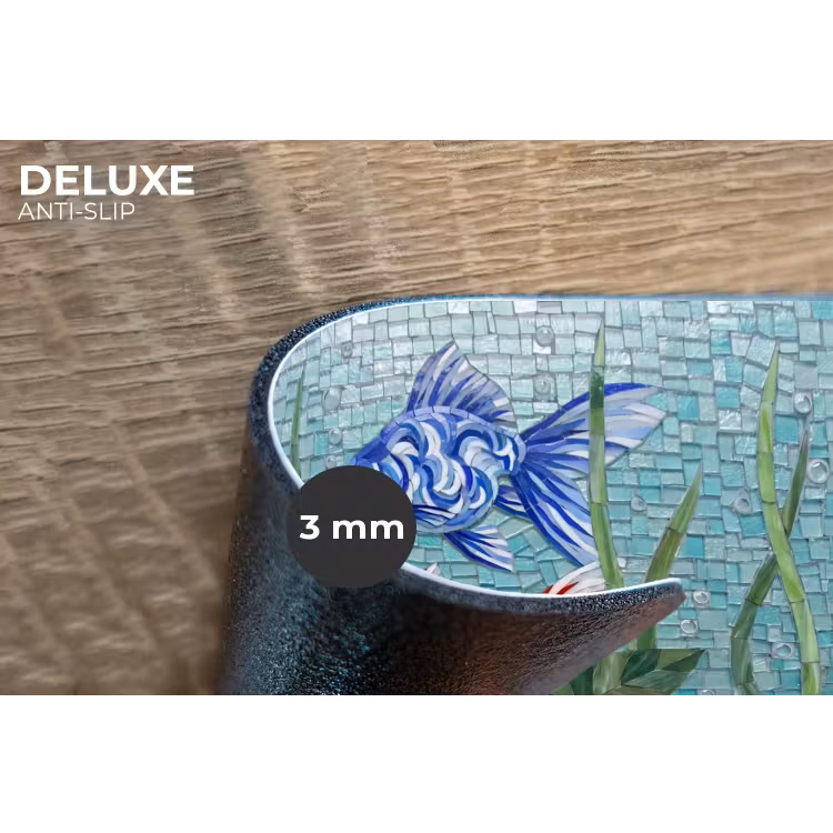 Vis - Mozaïek - Onderwater - Kleurrijk - Dieren Placemat vinyl groot -closeup