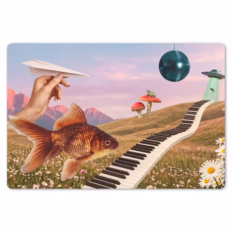 Placemat - 6 stuks - Vis - Natuur - Abstract - Vis - Natuur - Abstract Placemat vinyl groot