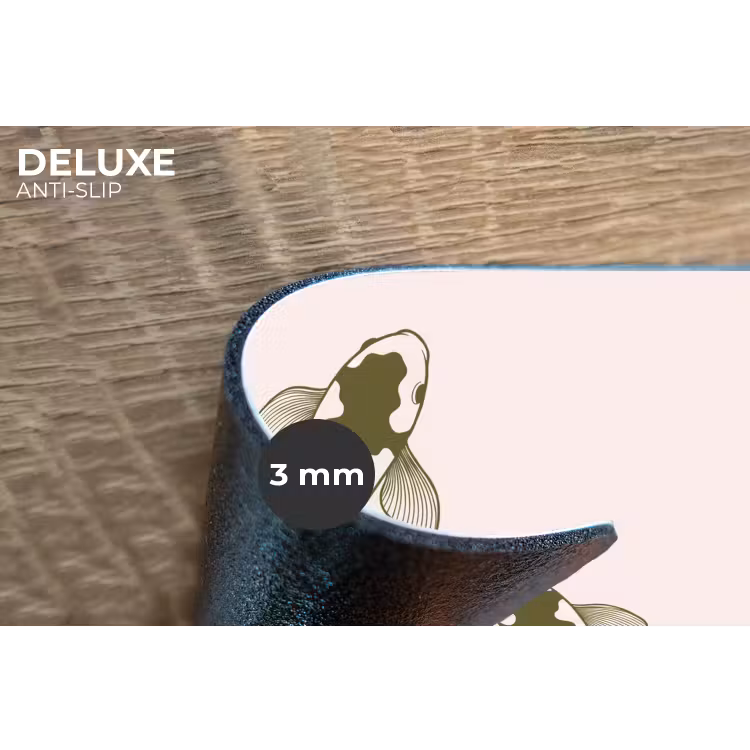 Vis - Zwemmend - Groen - Abstract - Dieren Placemat vinyl groot -closeup
