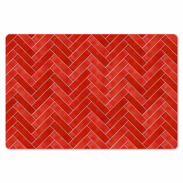 Visgraat - Tegel - Rood Placemat vinyl groot 368 -zzsfeer1_Kitchenyeah-website