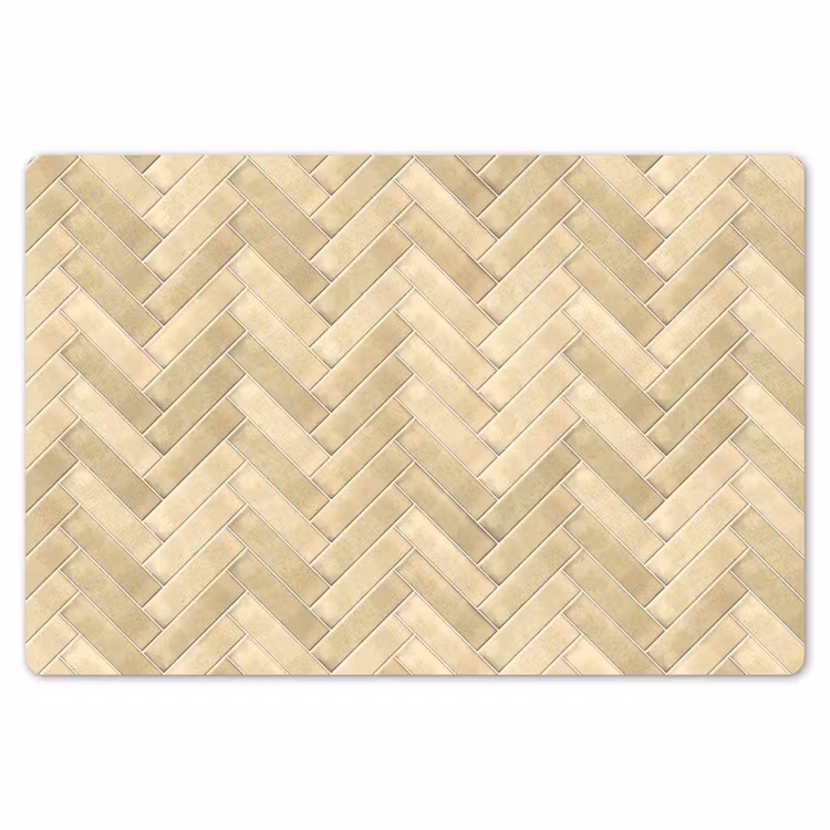 Visgraat - Tegel - Zand Placemat vinyl groot 368 -zzsfeer1_Kitchenyeah-website
