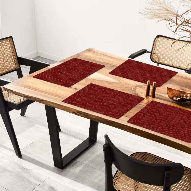 Visgraat - Wandtegel - Bordeaux - Rood Placemat vinyl groot 368 -zzsfeer4_Kitchenyeah-website