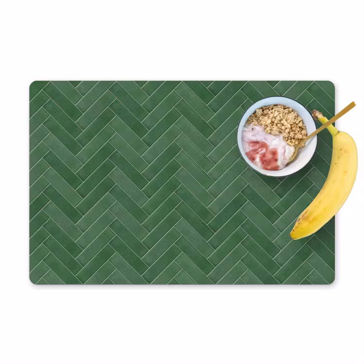 Visgraat - Wandtegel - Bosgroen Placemat vinyl groot 368 -zzzproduct_Kitchenyeah-website