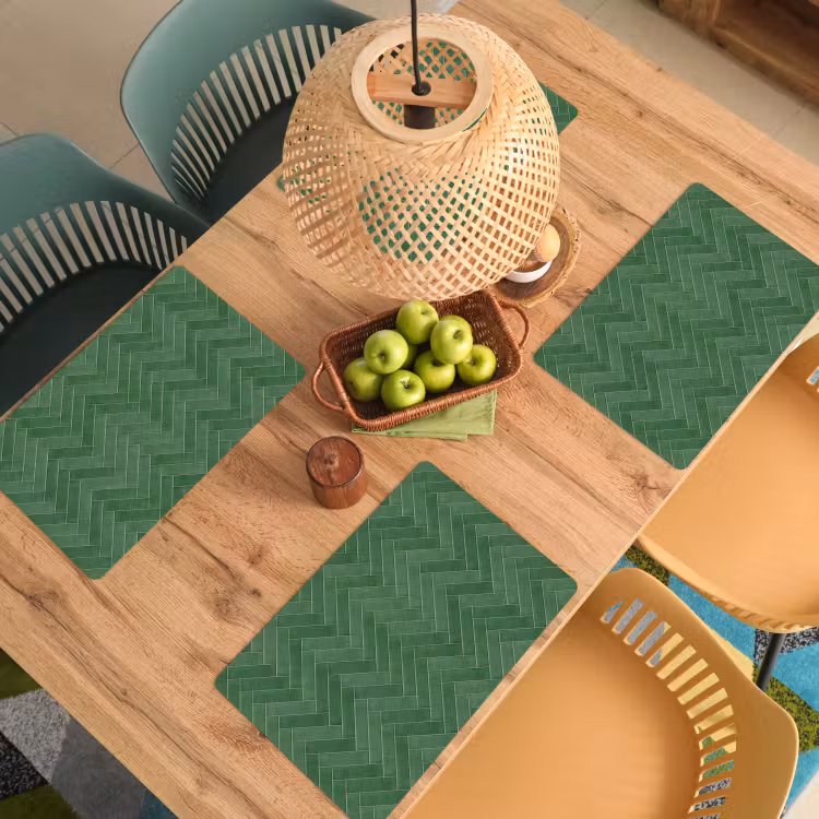 Visgraat - Wandtegel - Bosgroen Placemat vinyl groot 368 -zzsfeer5_Kitchenyeah-website
