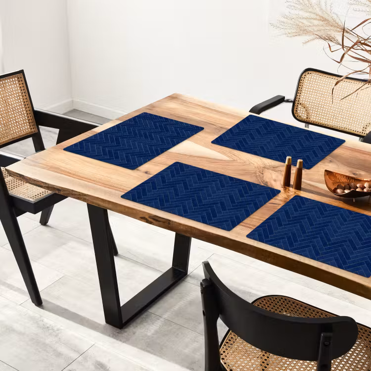 Visgraat - Wandtegel - Donkerblauw - Navy Blue Placemat vinyl groot 368 -zzsfeer4_Kitchenyeah-website