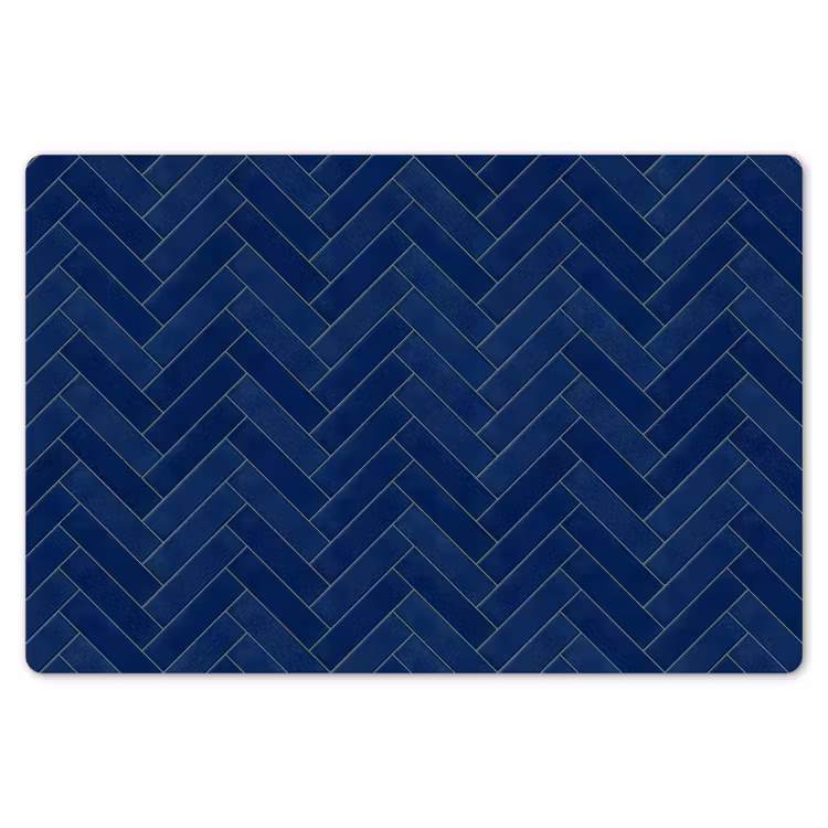 Visgraat - Wandtegel - Donkerblauw - Navy Blue Placemat vinyl groot 368 -zzsfeer1_Kitchenyeah-website