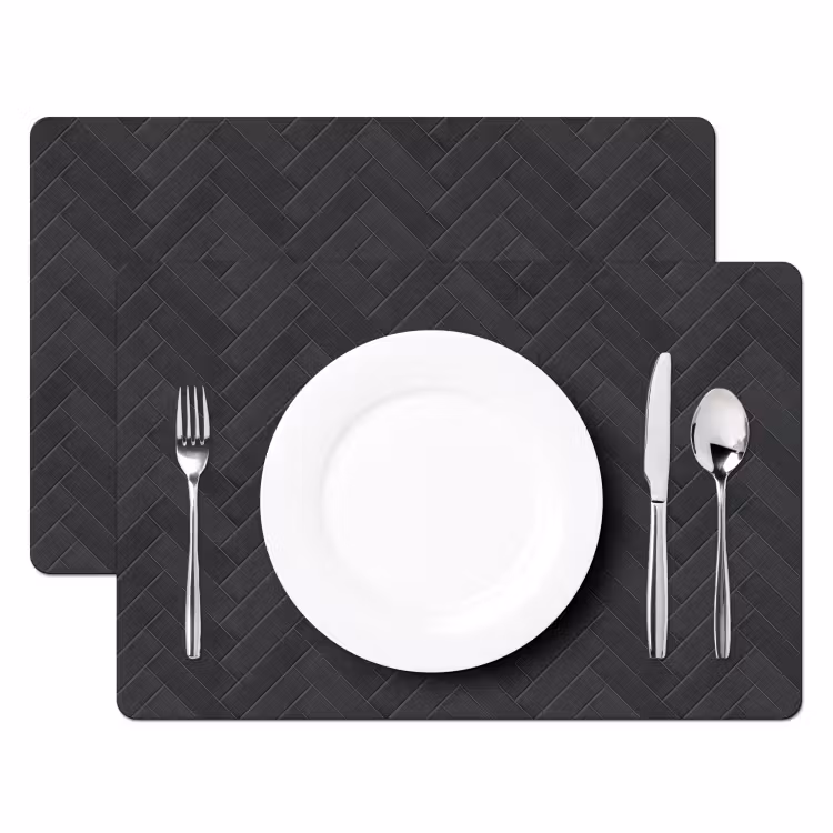 Visgraat - Wandtegel - Donkergrijs Placemat vinyl groot 368 -zzsfeer2_Kitchenyeah-website