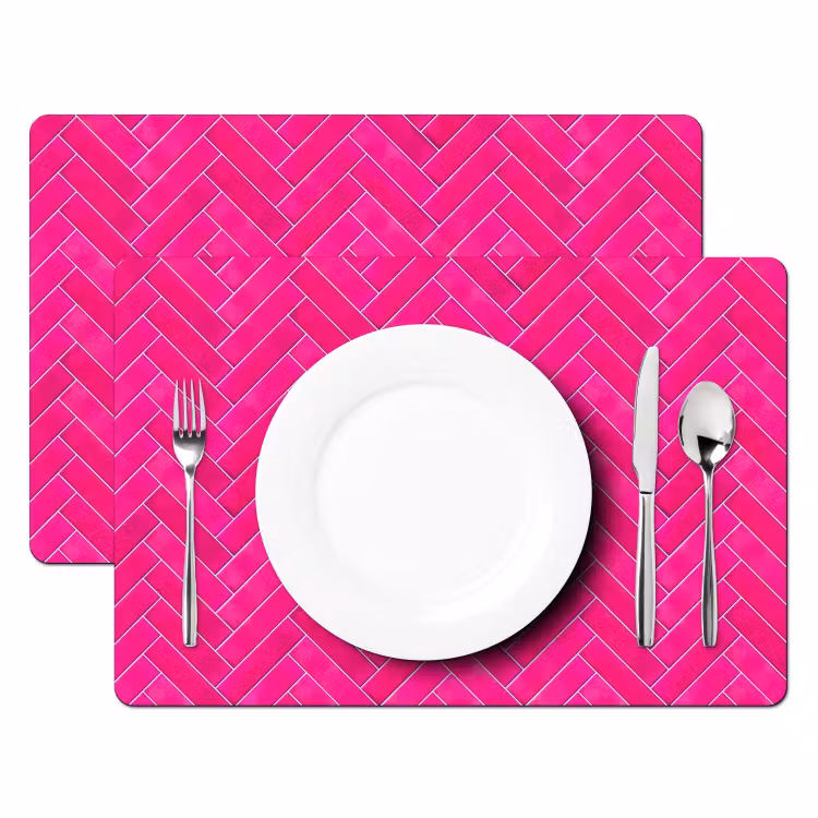 Visgraat - Wandtegel - Fuchsia - Roze Placemat vinyl groot 368 -zzsfeer2_Kitchenyeah-website