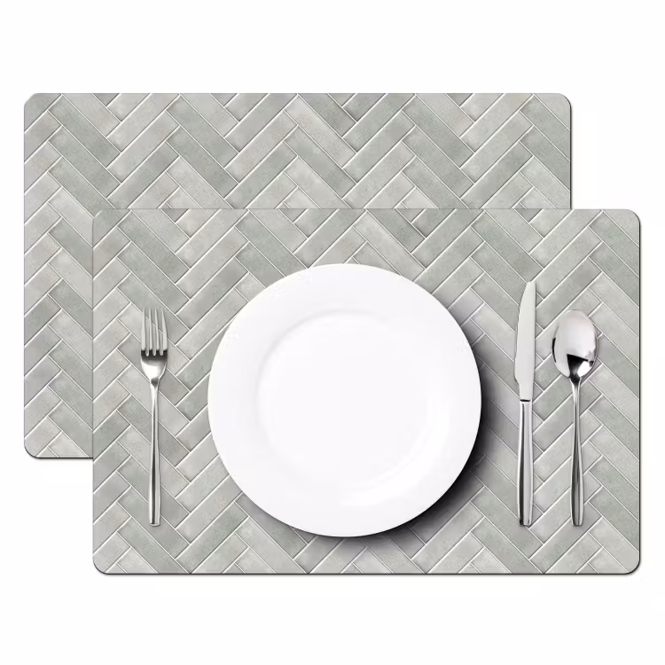 Visgraat - Wandtegel - Grijs Placemat vinyl groot 368 -zzsfeer2_Kitchenyeah-website