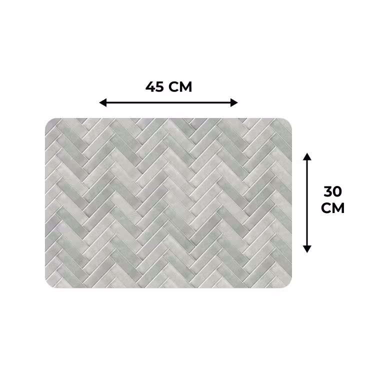 Visgraat - Wandtegel - Grijs Placemat vinyl groot 368 -specs