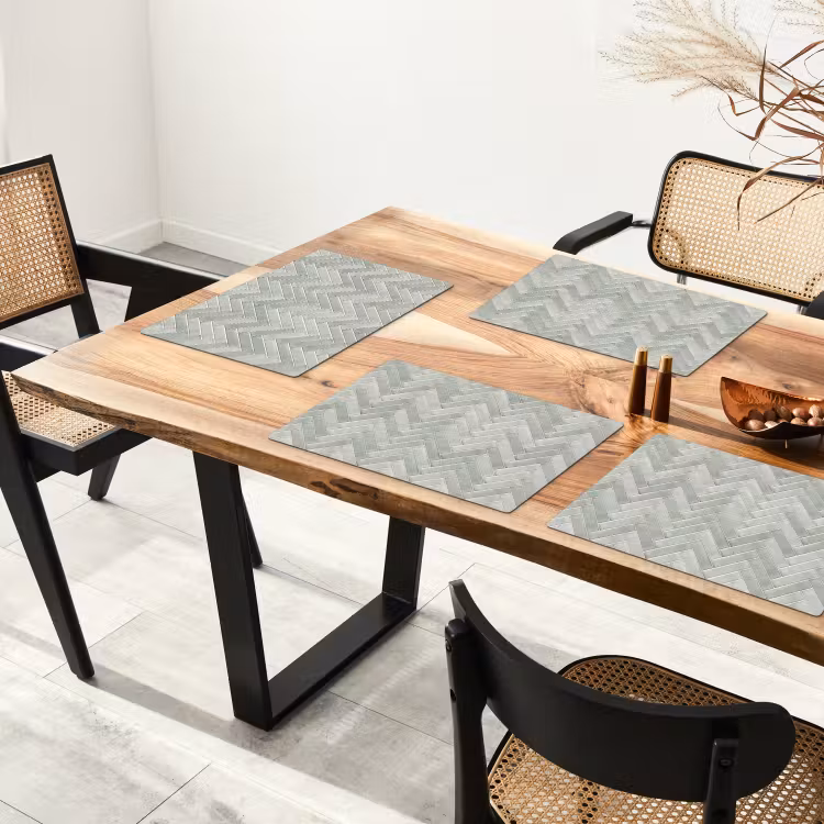 Visgraat - Wandtegel - Grijs Placemat vinyl groot 368 -zzsfeer4_Kitchenyeah-website