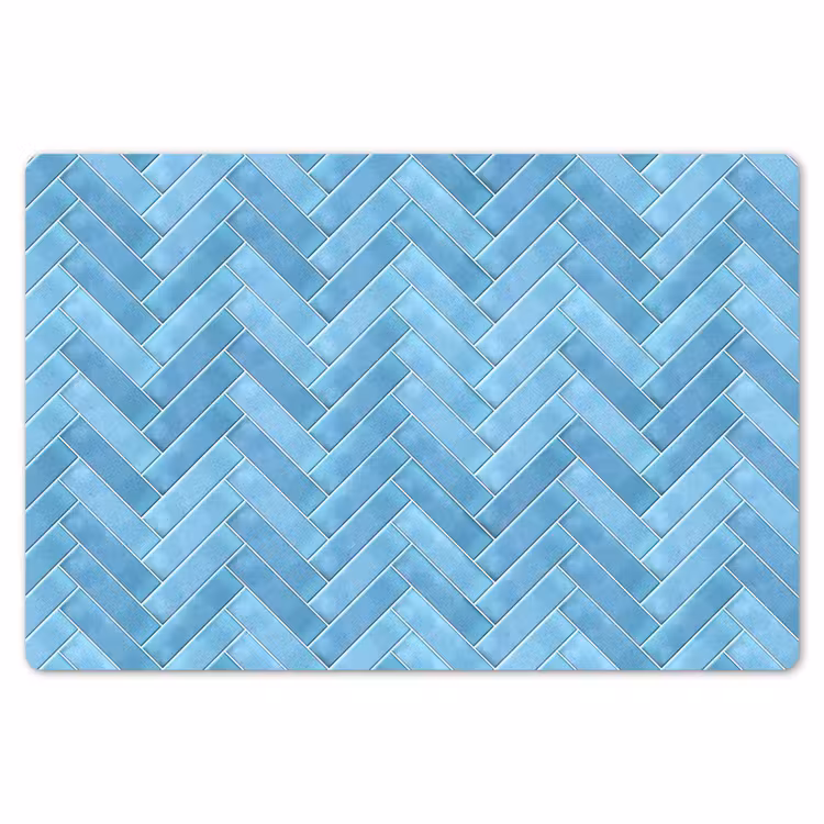 Visgraat - Wandtegel - Lichtblauw Placemat vinyl groot 368 -zzsfeer1_Kitchenyeah-website