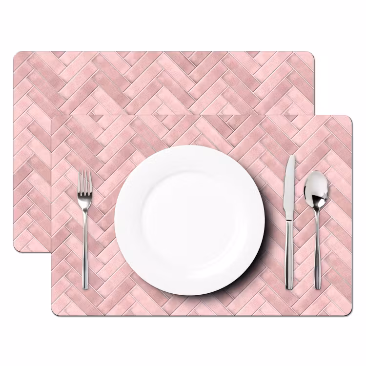 Visgraat - Wandtegel - Lichtroze Placemat vinyl groot 368 -zzsfeer2_Kitchenyeah-website
