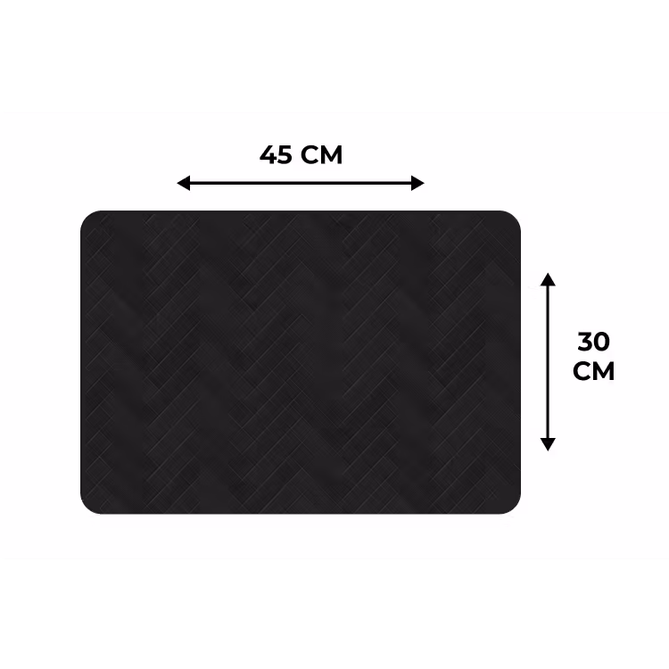 Visgraat - Wandtegel - Mat - Zwart Placemat vinyl groot 368 -specs