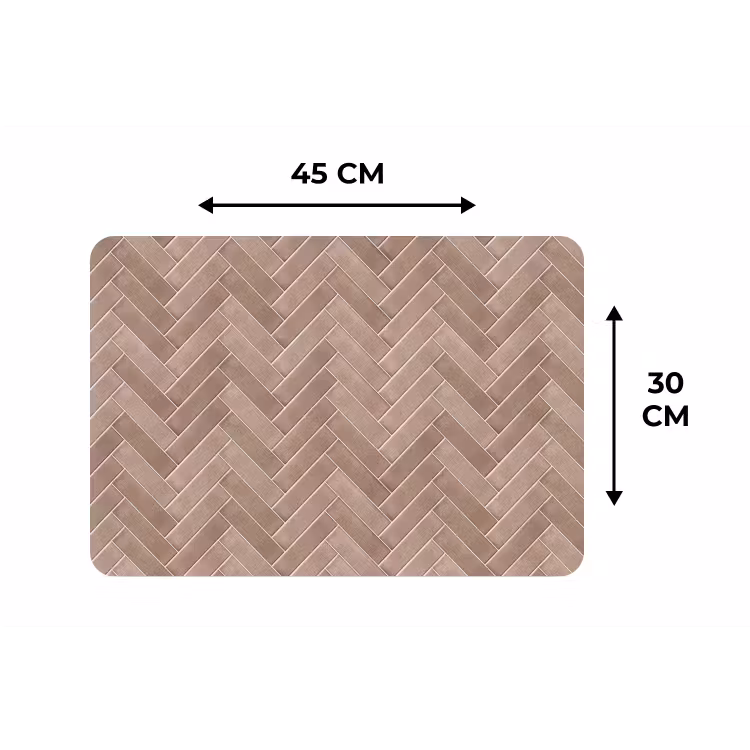 Visgraat - Wandtegel - Oudroze - Terracotta Placemat vinyl groot 368 -specs