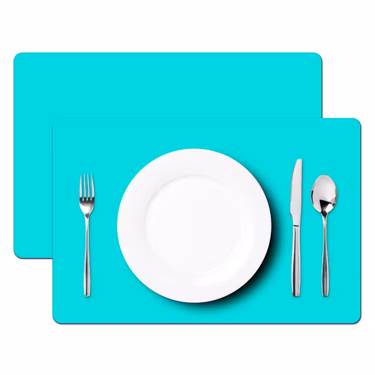 Vivid - Aquamarine - Turkoois Placemat vinyl groot 368 -zzsfeer2_Kitchenyeah-website