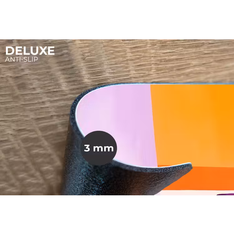 Vlakken - Abstract - Rechthoekig - Oranje Placemat vinyl groot -closeup
