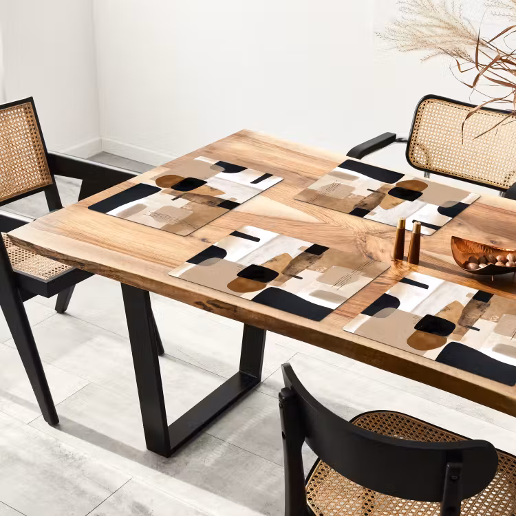 Vlakken - Abstract - Zwart - Strepen Placemat vinyl groot -zzsfeer4_Kitchenyeah-website