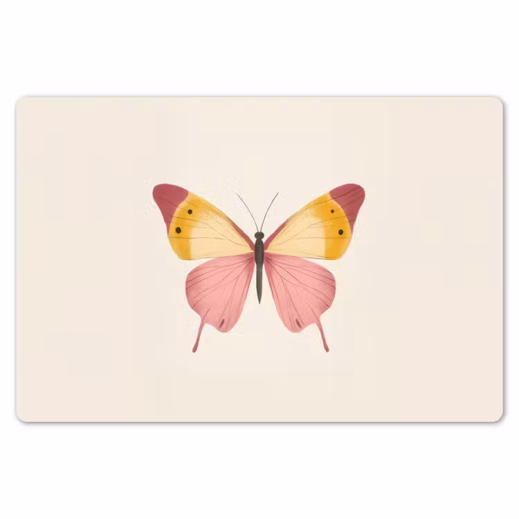 Vlinder - Illustratie - Roze Placemat vinyl groot -zzsfeer1_Kitchenyeah-website