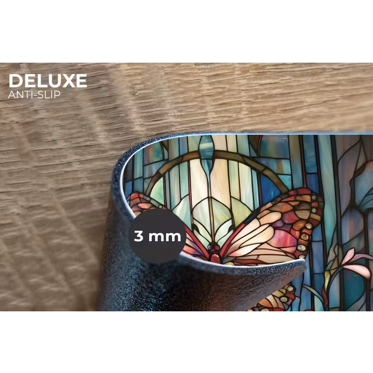 Vlinder - Roze - Bloemen - Bladeren Placemat vinyl groot -closeup