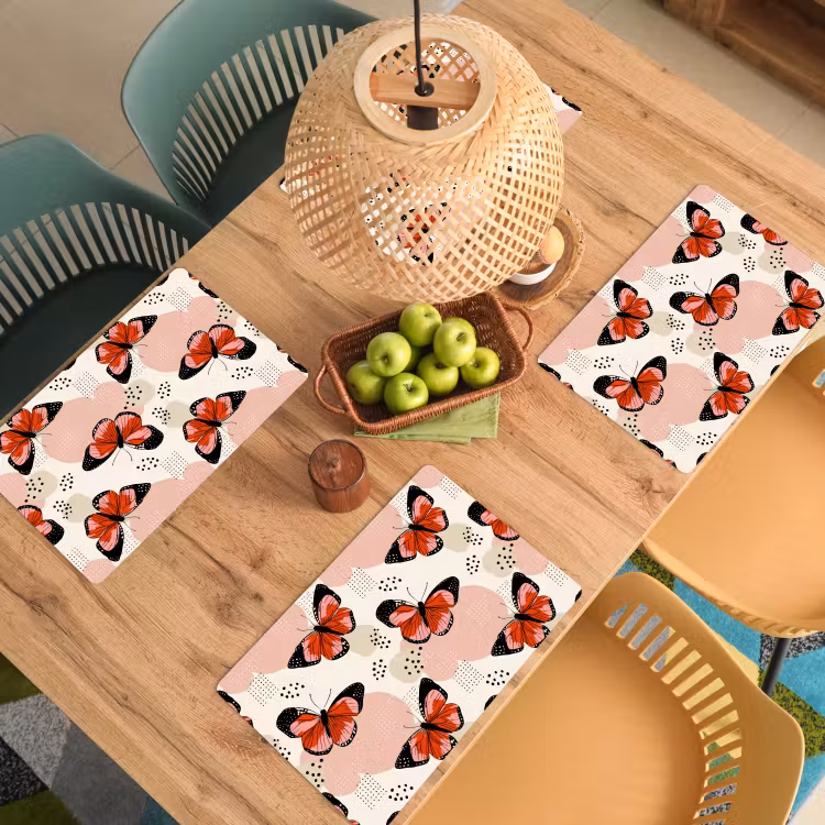 Vlinders - Retro - Kleurrijk Placemat vinyl groot 368 -zzsfeer5_Kitchenyeah-website