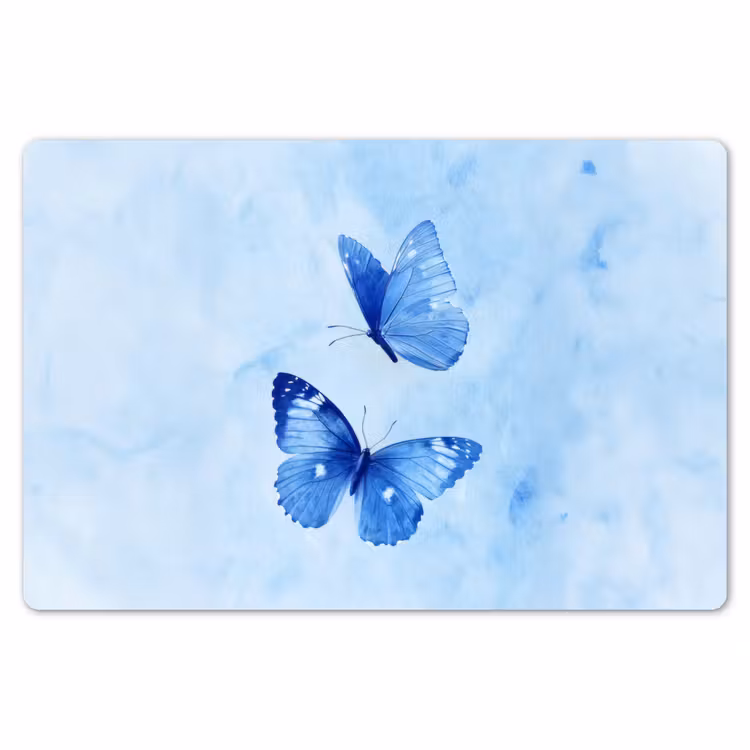 Vlinders - Sierlijk - Blauw Placemat vinyl groot -zzsfeer1_Kitchenyeah-website