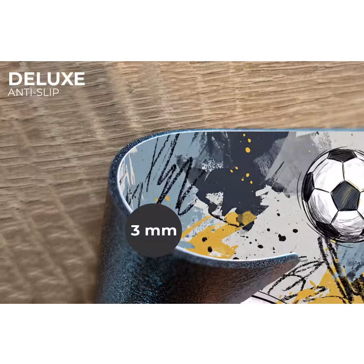 Voetbal - Abstract - Sport - Kleurrijk Placemat vinyl groot -closeup
