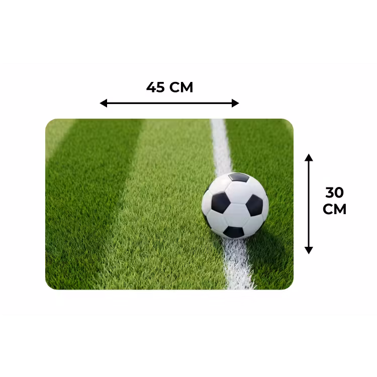 Voetbal - Grasveld - Sport - Groen Placemat vinyl groot -specs