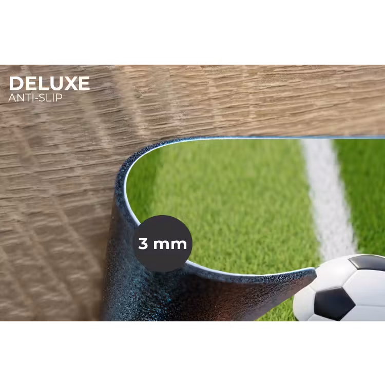 Voetbal - Grasveld - Sport - Groen Placemat vinyl groot -closeup