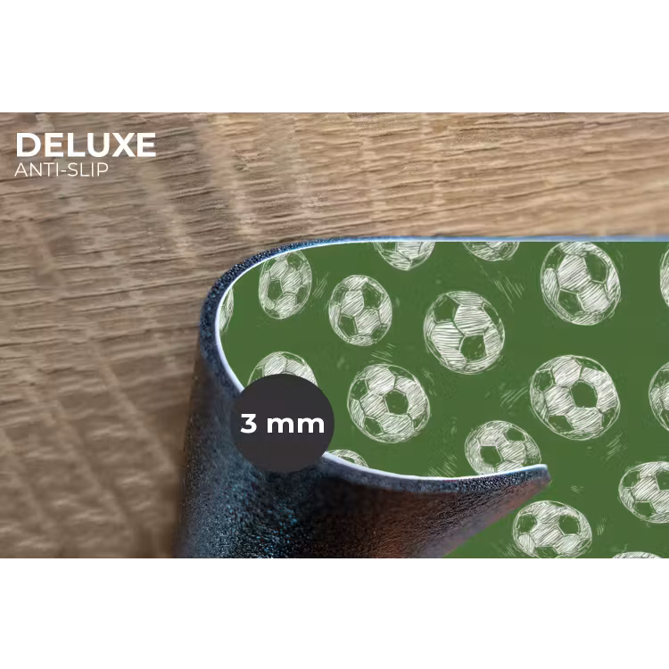 Voetbal - Sport - Groen Placemat vinyl groot 368 -closeup
