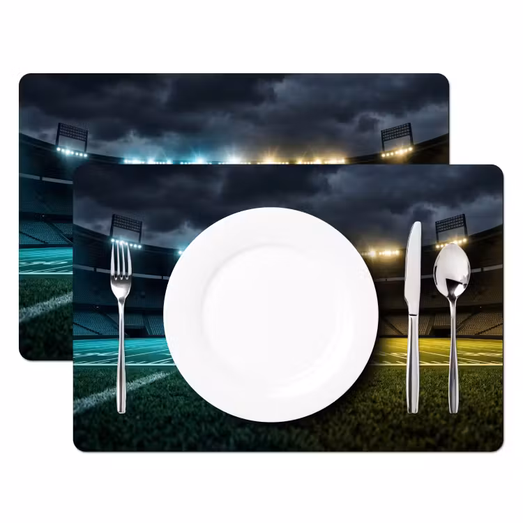 Voetbal - Stadion - Nacht - Modern Placemat vinyl groot -zzsfeer2_Kitchenyeah-website