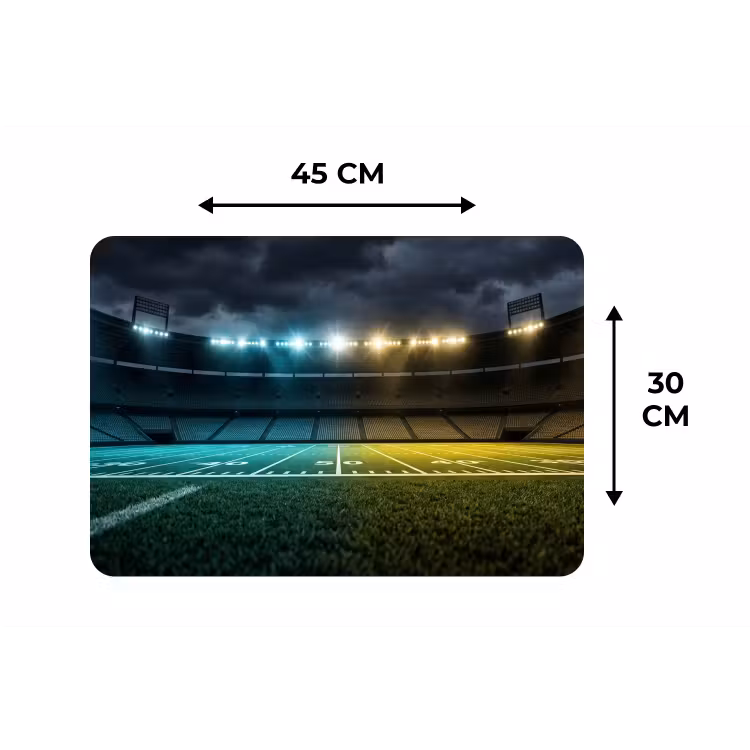Voetbal - Stadion - Nacht - Modern Placemat vinyl groot -specs