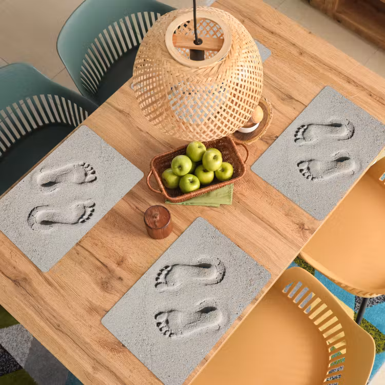 Voeten - Zand - Zee Placemat vinyl groot -zzsfeer5_Kitchenyeah-website